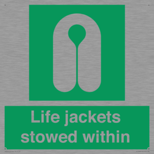Life jackets stowed within